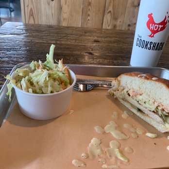 The Cookshack - Chicken Sandwich with coleslaw - Chicken Shop Near Me - Houston, Texas The Cookshack - Chicken Sandwich with coleslaw - Chicken Shop Near Me - Houston, Texas