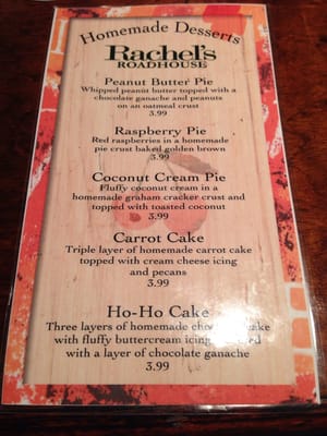 Menu photo 8 Rachel's Roadhouse Mercer, PA Menu photo 8 Rachel's Roadhouse Mercer, PA