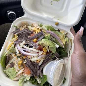 McAlister's Deli - Southwest Chicken Avocado Salad (Half) - Salad Near Me - Grandview, Missouri McAlister's Deli - Southwest Chicken Avocado Salad (Half) - Salad Near Me - Grandview, Missouri