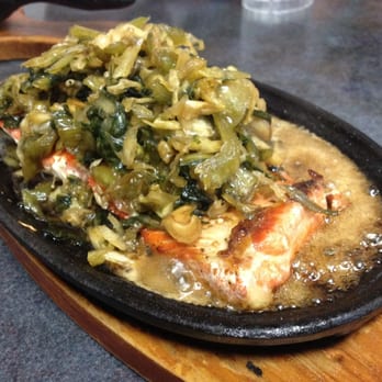 Nori's Saimin & Snacks - Sizzling salmon with extra tsukemono - Japanese Near Me - Hilo, Hawaii Nori's Saimin & Snacks - Sizzling salmon with extra tsukemono - Japanese Near Me - Hilo, Hawaii