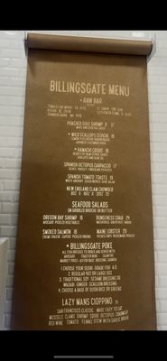 Menu photo 2 Billingsgate San Francisco, CA
