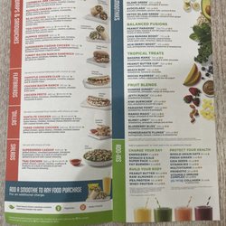 Tropical Smoothie Cafe - Menu