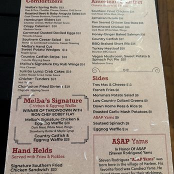 Melba's Restaurant - Menu - Southern Near Me - New York, New York Melba's Restaurant - Menu - Southern Near Me - New York, New York