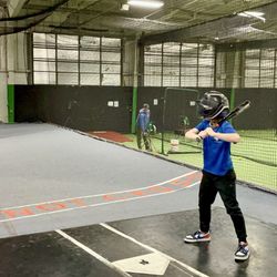 South Jersey Sports Center - My son in one of the three batting cages in the back.