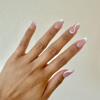 Meet Nails - Gel extensions with French/white nail design - Nail Salons Near Me - San Francisco, California Meet Nails - Gel extensions with French/white nail design - Nail Salons Near Me - San Francisco, California