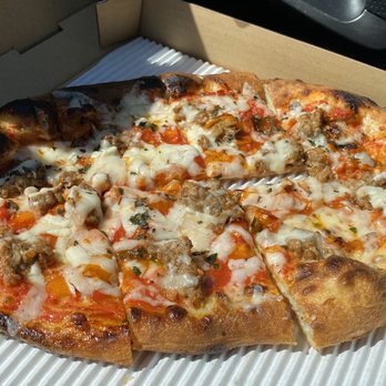 Serious Pie Ballard - sweet fennel sausage, roasted peppers, provolone - Pizza Near Me - Seattle, Washington Serious Pie Ballard - sweet fennel sausage, roasted peppers, provolone - Pizza Near Me - Seattle, Washington