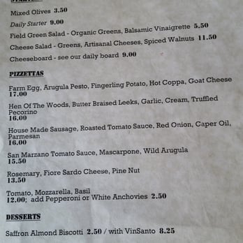 Pizzetta 211 - Menu - Pizza Near Me - San Francisco, California