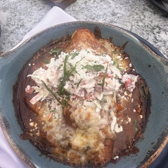 Rita's Cantina & Bar - Half of an order of Chicken Enchiladas Rojasenchiladas - Breakfast & Brunch Near Me - Scottsdale, Arizona Rita's Cantina & Bar - Half of an order of Chicken Enchiladas Rojasenchiladas - Breakfast & Brunch Near Me - Scottsdale, Arizona