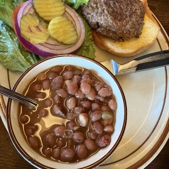 Jocko's Steak House - Burger with beans - Steakhouses Near Me - Nipomo, California