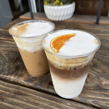 3Thyme - Left to right: Injeolmi Latte, Orange Bianco - Coffee & Tea Near Me - Los Angeles, California