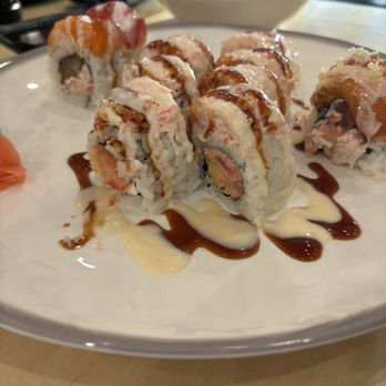 Mata Sushi - Super crab in the middle and playboy on the sides (ate before the picture was taken) - Japanese Near Me - Mandeville, Louisiana