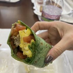Mandy’s Cafe & Deli - Country Burrito with a spinach wrap