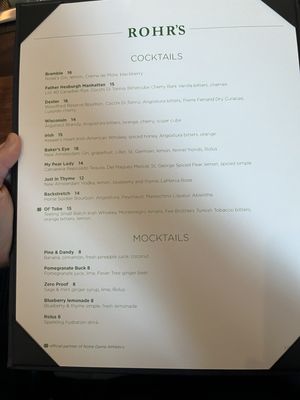 Menu photo 1 Rohr's Notre Dame, IN