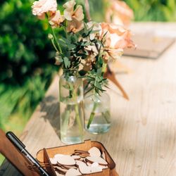 The Velvet Poppy - Small bud vases for our guest book table