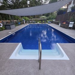 Southern Leisure Pools & Spas - A liner done 9/1/2026 by southern leisure pools. Mr. Buddy is a hard worker and tries not to let the heat stop him. He charges over 500 less