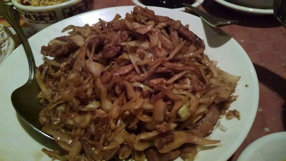 Order Moo Shu Pork (with 4 Pancakes) food online from Hong Wah Restaurant store, Penfield on bringmethat.com