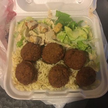 Roro's Gyro - Falafael with rice and Caesar salad - American Near Me - Valley Stream, New York Roro's Gyro - Falafael with rice and Caesar salad - American Near Me - Valley Stream, New York