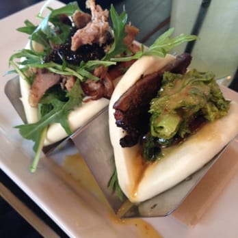 The Clever Koi - Peking duck bun in the back (AMAZING) and lamb pastrami in the front - Asian Fusion Near Me - Phoenix, Arizona The Clever Koi - Peking duck bun in the back (AMAZING) and lamb pastrami in the front - Asian Fusion Near Me - Phoenix, Arizona