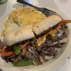 Someday Cafe - Philly with hash browns.