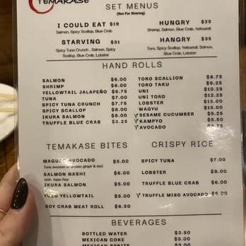 Temakase Hand Roll Bar - 2nd Ave - New menu 10/24/21, lower prices with smaller portion sizes so you can try more things! - Sushi Bars Near Me - New York, New York Temakase Hand Roll Bar - 2nd Ave - New menu 10/24/21, lower prices with smaller portion sizes so you can try more things! - Sushi Bars Near Me - New York, New York