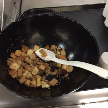 Ohia Cafeteria - a frying pan with croutons in it - Cafeteria Near Me - Honolulu, Hawaii Ohia Cafeteria - a frying pan with croutons in it - Cafeteria Near Me - Honolulu, Hawaii