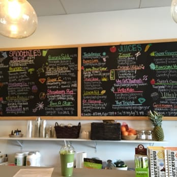 The Juice Box - a menu on the wall - Juice Bars & Smoothies Near Me - Albany, Georgia