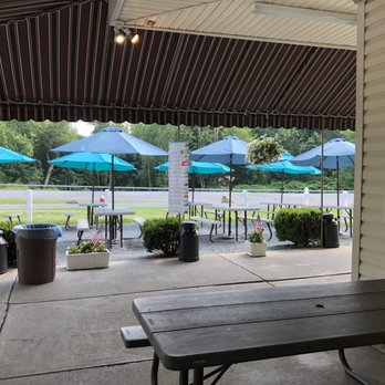 On the Farm - a picnic table and umbrellas - Ice Cream & Frozen Yogurt Near Me - Latham, New York On the Farm - a picnic table and umbrellas - Ice Cream & Frozen Yogurt Near Me - Latham, New York