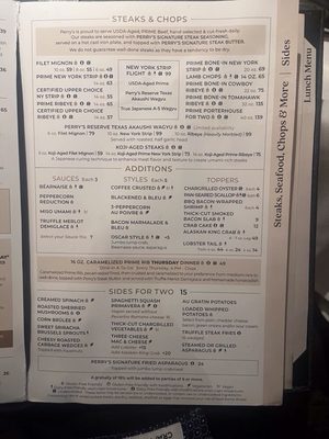 Menu photo 4 Perry's Steakhouse & Grille - Oak Brook Oak Brook, IL Menu photo 4 Perry's Steakhouse & Grille - Oak Brook Oak Brook, IL