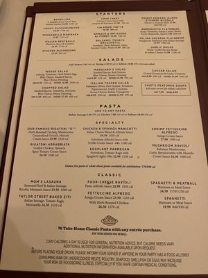 Menu photo 1 Maggiano's Little Italy Washington, DC, DC Menu photo 1 Maggiano's Little Italy Washington, DC, DC