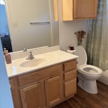 Reid Services - Floors redone and toilet installed. - Handyman Near Me - Round Rock, Texas