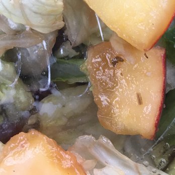 Wendy's - a closeup of a salad with peachs and broccoli - Burgers Near Me - Camp Lejeune, North Carolina