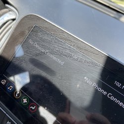 Avis Car Rental - Film left on the front monitor