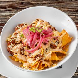 Cellar Door - Beer Cheese Brisket Nachos