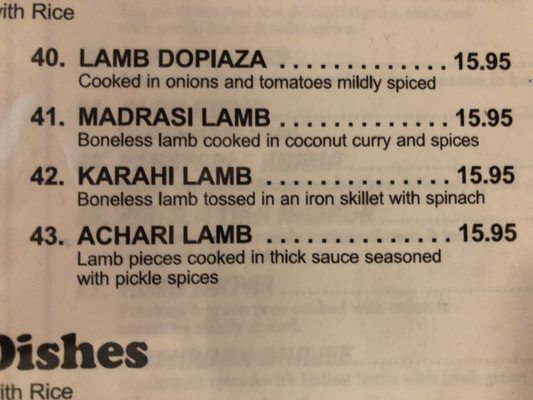 Menu photo 7 India Oven Mesa, AZ