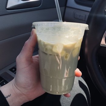 Founders Coffee - St Rose - Matcha latte with almond milk and sweetener added - Coffee & Tea Near Me - Henderson, Nevada