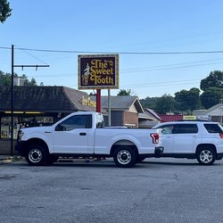 The sign and building