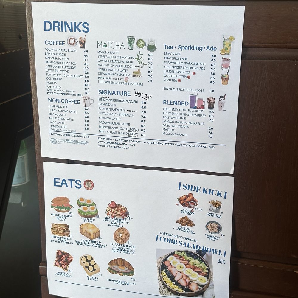 Cafe Big Mug - menu - Coffee & Tea Near Me - Santa Clara, California