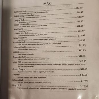 Kiku Sushi - Seventh menu page - Japanese Near Me - Berkeley, California