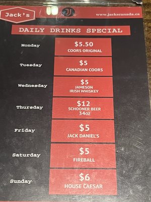 Menu photo 1 Jack’s Bar & Kitchen Edmonton, AB Menu photo 1 Jack’s Bar & Kitchen Edmonton, AB