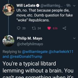 Mayo's Classic Catering - Maybe not a caterer to choose if you are a democrat or "a typical libtard lemming without a brain".