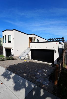 San Bruno Exterior Remodel - - This is a project we completed in the hills of San Bruno, the client had requested stamped concrete, artificial turf, pavers, and a concrete stairway with lighting. One potential issue we had specifically pointed out was the challenge of doing a concrete driveway on a sloped foundation, instead we recommended pavers which will retain the shape and structure over time.

- Montoyas Landscaping Inc. specializes in Landscape Design, Construction, and Maintenance, with over 10 years of experience.

• Design, Build, Repeat
• Licensed & Insured
• Bay Area, California
• [408-762-9534]