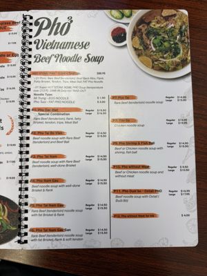 Menu photo 2 Pho Vung Tau Bay Sacramento, CA
