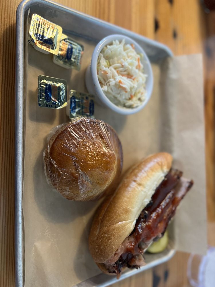 Food from Harvey's Main Street BBQ