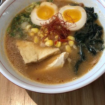 Pikaichi - Veggie spicy miso ramen with an egg - Ramen Near Me - Medford, Massachusetts