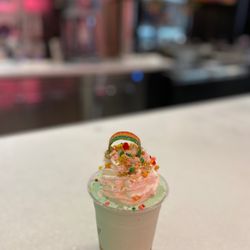 Stam’s Luncheonette - Cutest leprechaun milkshake of all time... thankfully not 32 ounces of goo. Such a cute treat!