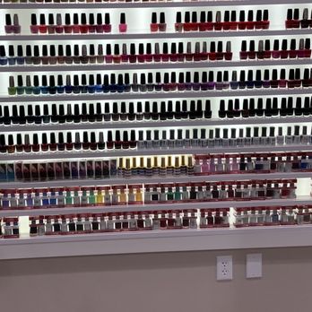 Infinity Nail Salon - Wall of polish colors! - Nail Salons Near Me - Santa Rosa, California