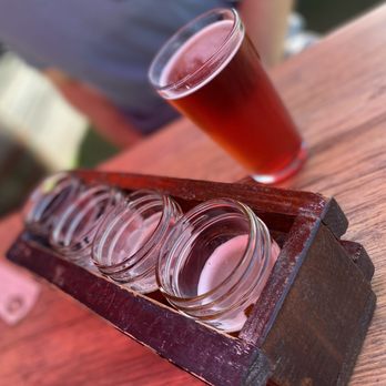 Bootlegger's Brewery - Costa Mesa - a shot of beer in a bootlegger's glass - Breweries Near Me - Costa Mesa, California