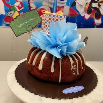 Nothing Bundt Cakes - Another close up view of the poorly iced cake - Bakeries Near Me - San Leandro, California