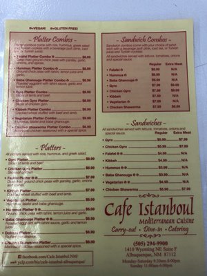 Menu photo 7 Cafe Istanbul Albuquerque, NM