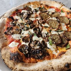Volturno - Margherita Pizza with 1/2 Meatball and Mushroom
